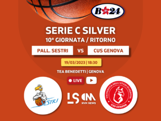 Live Game Pallacanestro Sestri CUS Genova Basket Serie C Silver