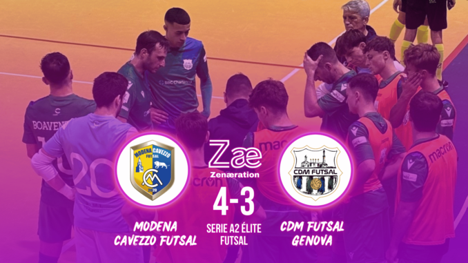 Serie A2 Élite Modena Cavezzo Futsal CDM Futsal Genova