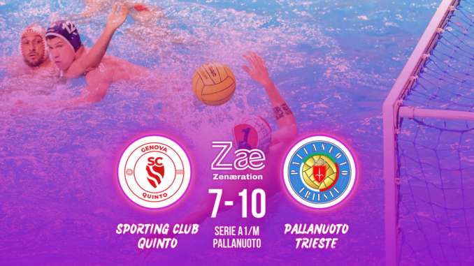 Serie A1/M Sporting Club Quinto Pallanuoto Trieste